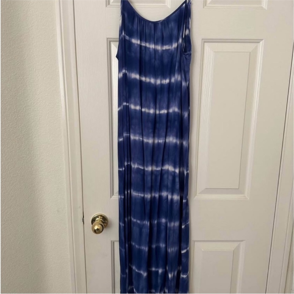 Merona Blue Tie-Dye Maxi Dress
